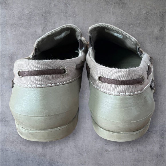 Crocs Beach Line Boat Shoes Gray/White M9 - Picture 9 of 11